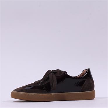 Paul Green Gumsole T Toe Trainer - Brown Patent